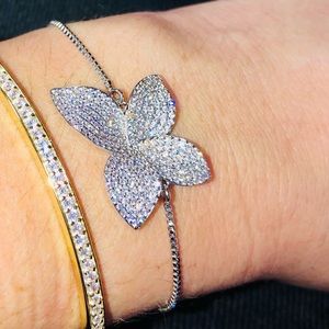 71.) New Diamond Adjustable Bolo Bracelet